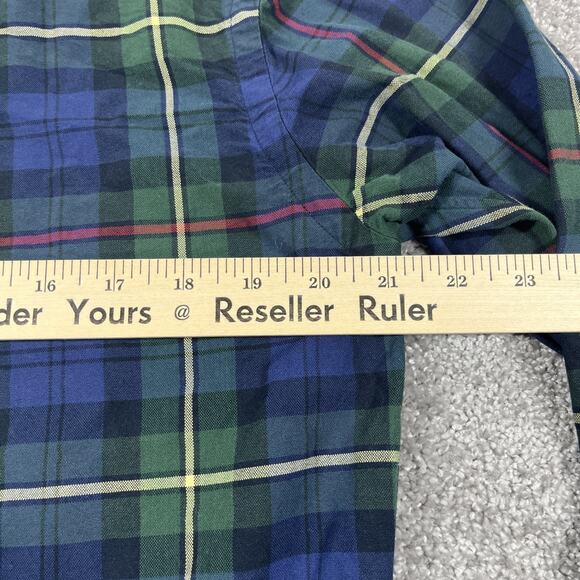 Ralph Lauren Flannel Shirt Mens Medium Button Down Tartan Plaid Cotton Pony - Picture 12 of 14